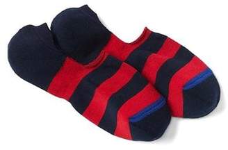 Rugby stripe no-show socks