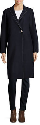 Mo & Co Long Wool-Blend Overcoat