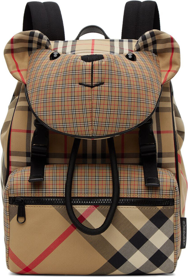 Burberry Kids Beige Check Thomas Backpack - ShopStyle Boys' Bags