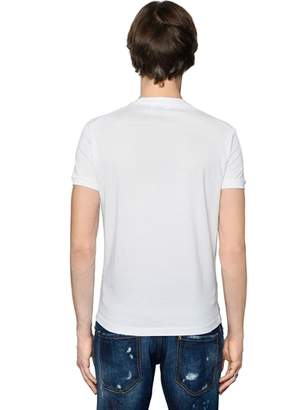 DSQUARED2 Climbing Printed Cotton Jersey T-Shirt