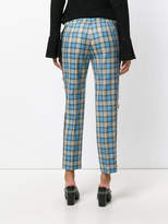 Thumbnail for your product : Marco De Vincenzo checked cropped trousers