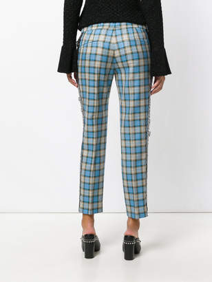 Marco De Vincenzo checked cropped trousers