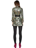 Thumbnail for your product : Saint Laurent Lurex Leaf Brocade Dress