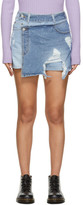 Thumbnail for your product : Sjyp Blue Contrast Denim Shorts