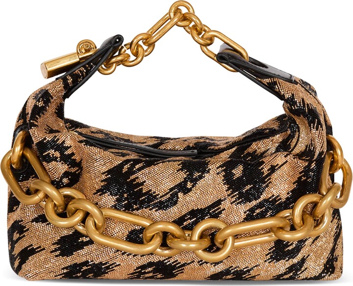 Balmain Mini Leopard Sync Shoulder Bag