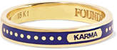 Thumbnail for your product : Foundrae Karma 18-karat Gold Enamel Ring