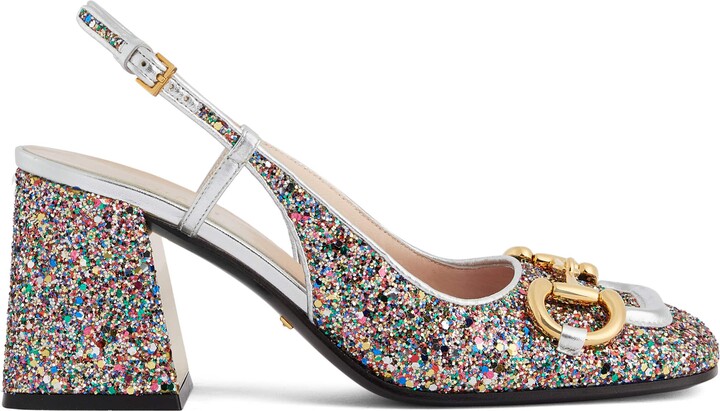 Gucci Lovelight mid-heel slingback with Horsebit - ShopStyle Pumps
