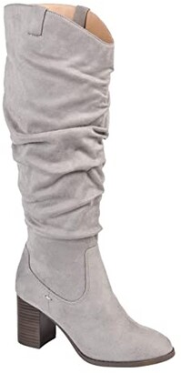 grey wide width boots