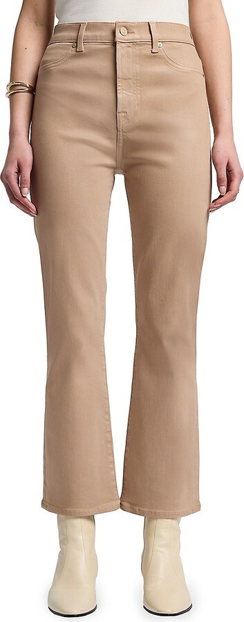7 For All Mankind Coated High-Rise Slim Kick-Flare Jeans