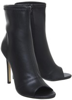 Thumbnail for your product : Office Aware Dressy Peep Toe Boots Black Stretch