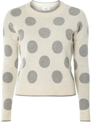 Dorothy Perkins Womens **Only Grey Big Spotted Knitted Jumper