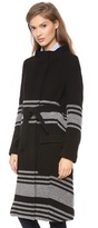 Thumbnail for your product : Band Of Outsiders Blanket Stripe Coat