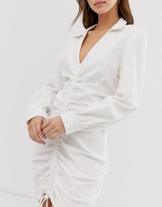 Emory Park ruched front shirt dress