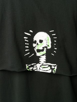 Salute skull-print layered T-shirt