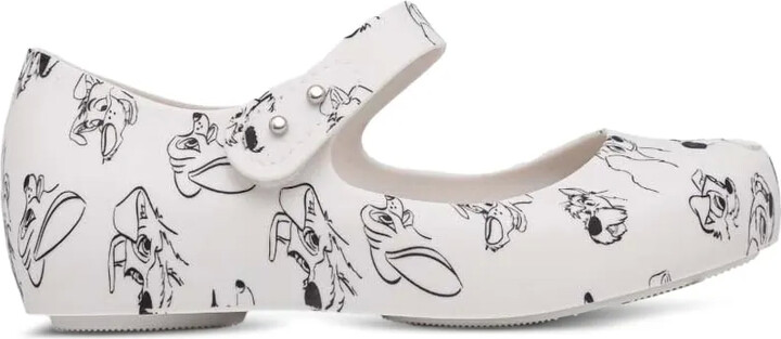 Dog-Print Ballet Flats