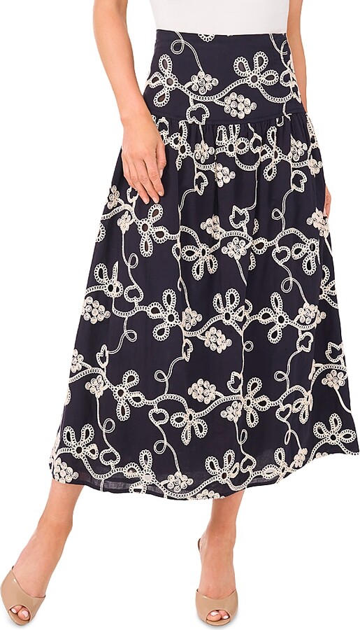 CeCe Flouncy Midi Skirt