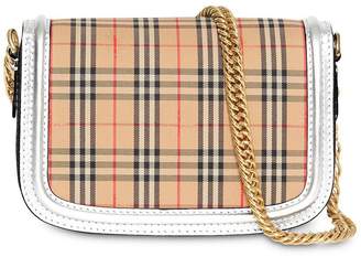 Burberry The 1983 Check Link Bag with Leather Trim
