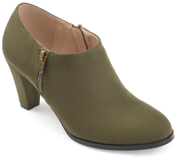 olive suede ankle boots