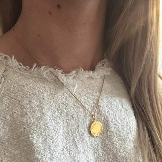Bianca Jones Jewellery Latitude And Longitude Necklace In Gold