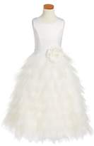 Thumbnail for your product : Us Angels Satin & Tulle Dress