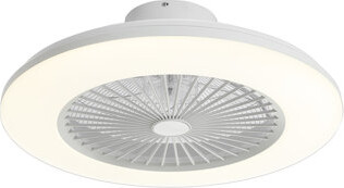 Wrought Studio Alfano 22'' RGB/Enclosed/Low Profile White Indoor/Outdoor Smart Ceiling Fan with Light and Remote