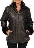 Thumbnail for your product : JCPenney Excelled Leather Car Coat - Plus