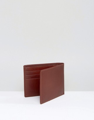 ASOS Leather Wallet In Oxblood