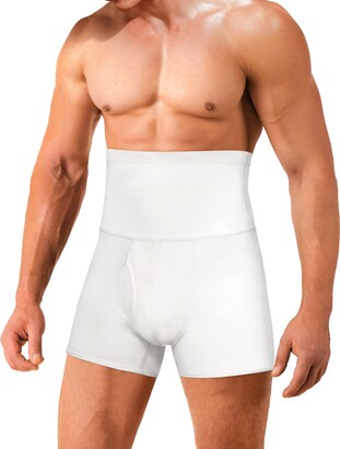IFKODEI Men Tummy Control Shapewear Shorts High Waist Slimming Body Shaper  Girdle Compression Underwear Boxer Brief - white - Medium - ShopStyle