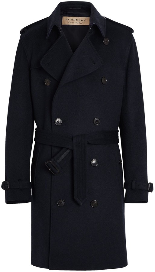 Men Double Ted Coat Burberry, Burberry Mens Cashmere Trench Coat