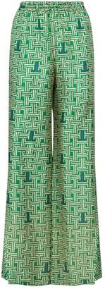 Lanvin Silk Monogram Trousers