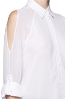 Thumbnail for your product : Nobrand 'Gibson' sheer open shoulder blouse