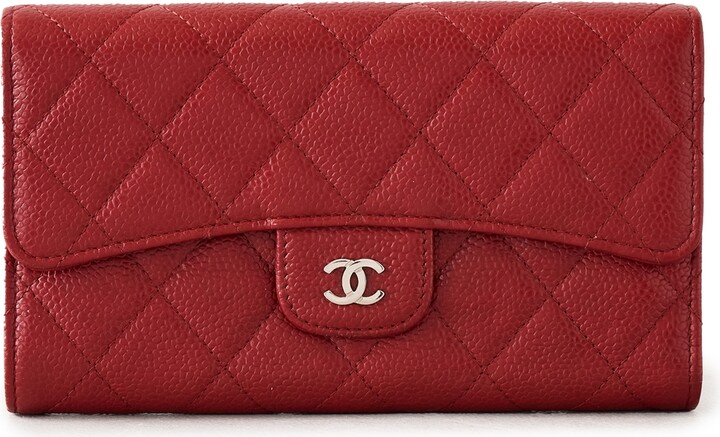 What Goes Around Comes Around Chanel Red Caviar Classic Fold Over Wallet -  ShopStyle