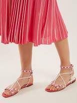 Thumbnail for your product : Valentino Free Rockstud Leather Sandals - Womens - Pink White