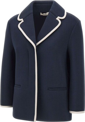 S Max Mara Tyrian Purple Linen Sofia Blazer - ShopStyle