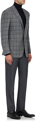 Giorgio Armani Men's Soft Plaid Wool-Silk Two-Button Sportcoat