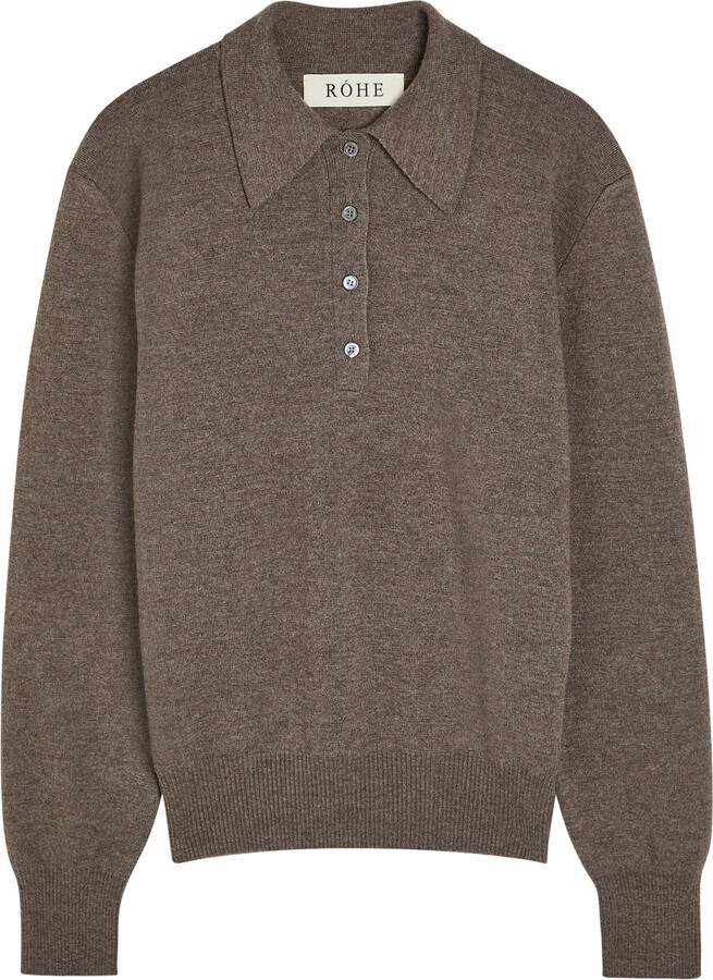 Rohe Compact Wool and Cashmere-blend Polo top
