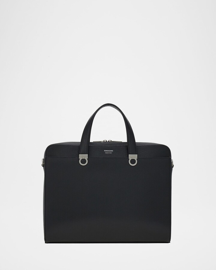 Ferragamo Men's Trading Leather Briefcase