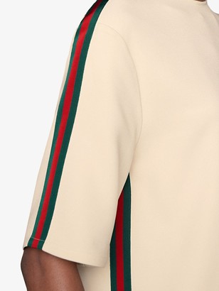 Gucci Stretch viscose tunic dress with Web