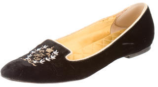 Dolce & Gabbana Embroidered Velvet Loafers