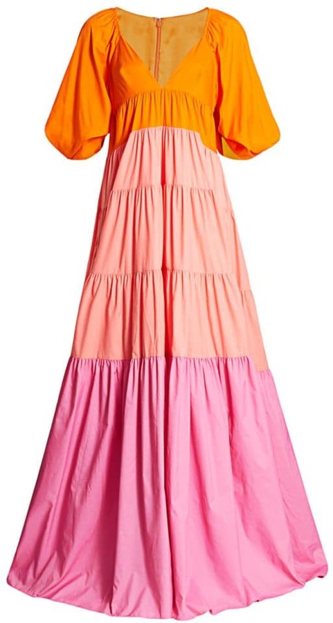 english factory colorblock maxi dress