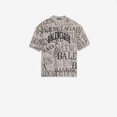 Thumbnail for your product : Balenciaga Greyscale T-shirt in grey and black light jersey