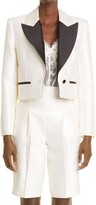 Thumbnail for your product : Zimmermann Dancer Wool & Silk Crop Tuxedo Jacket