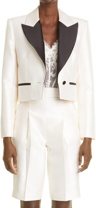 Zimmermann Dancer Wool & Silk Crop Tuxedo Jacket