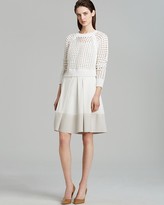 Thumbnail for your product : Rebecca Taylor Sweater - Open Lattice Crop