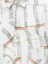 Thumbnail for your product : Our Legacy Coco Cracked-check Cotton Shirt - Mens - White Multi