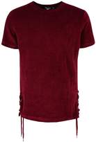 Thumbnail for your product : boohoo Skater Velour T-Shirt With Lace Detail