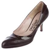 Thumbnail for your product : Ferragamo Leather Almond-Toe Pumps