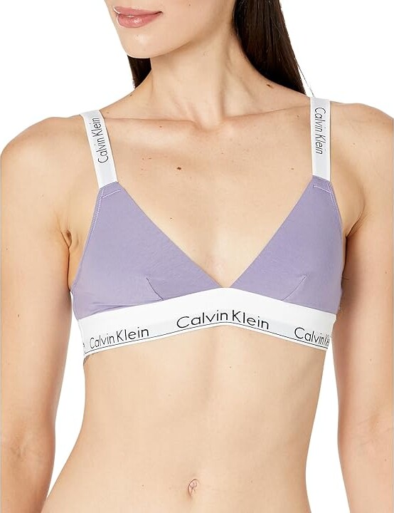 Calvin Klein Underwear Modern Cotton Unlined Bralette (Cross-Back) (Splash  of Grape) Women's Lingerie - ShopStyle Bras
