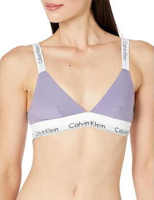 Calvin Klein Women's Invisibles Comfort Seamless Wireless Skinny Strap Retro  Bralette Bra 