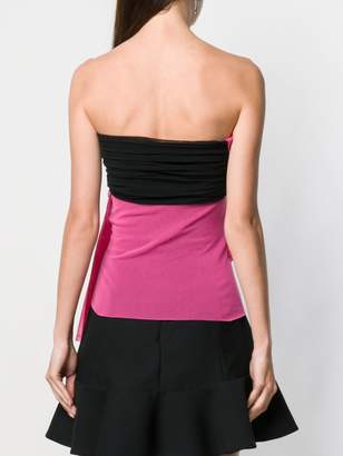 MSGM draped bustier top